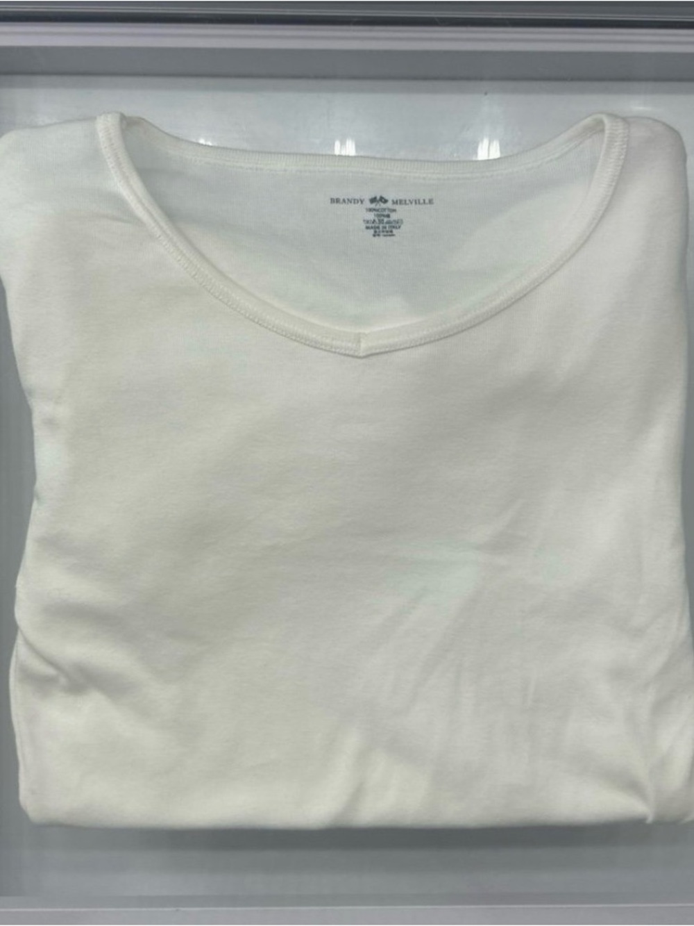 Brandy Melville White Long Sleeve Top (Ready To Ship)